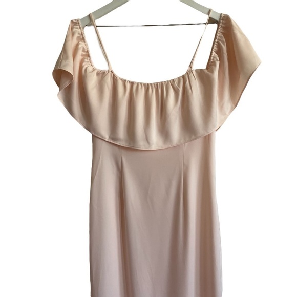 LPA Tiered Ruffle Gown, Champagne, Size S - Picture 5 of 14